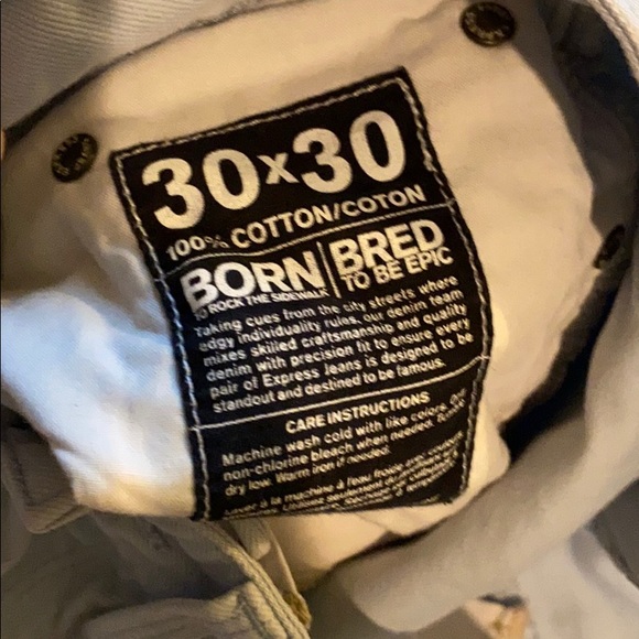 New Express Rocco Jeans 30 x 30 Light Blue - Picture 2 of 3